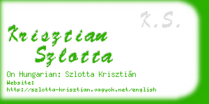 krisztian szlotta business card